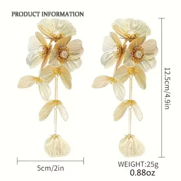 Zara Kate Middleton Famous Cascading Floral Earrings - Picture 7 of 14